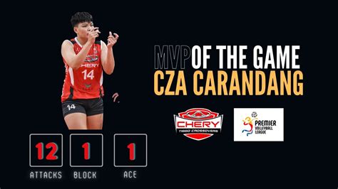 Cza Carandang Highlights Chery Tiggo Vs Cignal Hd Spikers Mvp Of