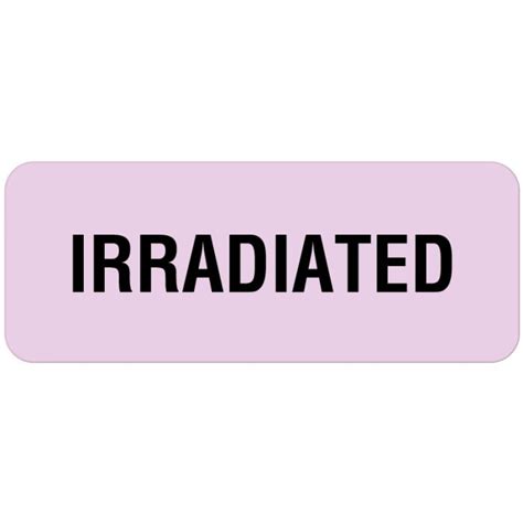 Irradiated, Blood Bank Communication Label, 2-1/4" x 7/8" | United Ad Label