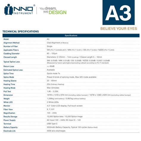 ABS INNO A3 SPLICING MACHINE CLAD ALIGNMENT ARC FUSION SPLICER For