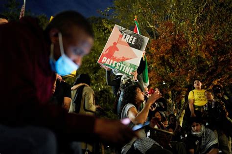 New York news: Anti-Israeli protesters burn US flag as they accuse ...