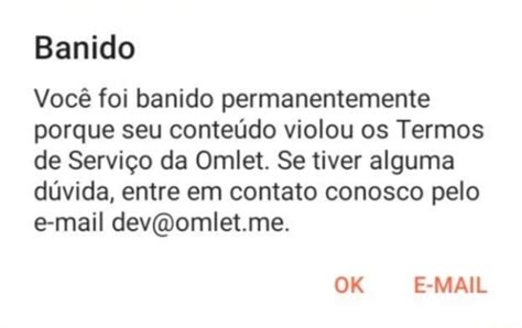 Banido Você foi banido permanentemente porque seu conteúdo violou os