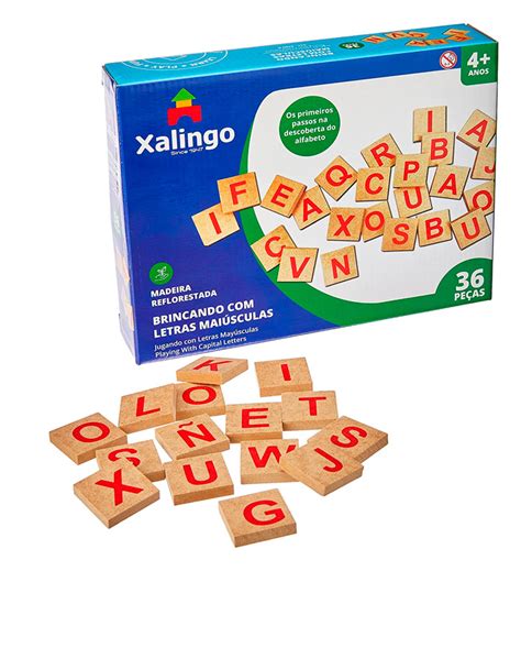 BRINQUEDO PEDAG BRINCANDO LETRAS MAIUSCULAS 36PCS XA