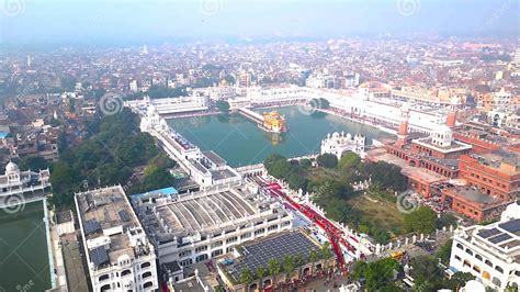 The Golden Temple Also Known As the Harimandir Sahib Aerial View Stock ...