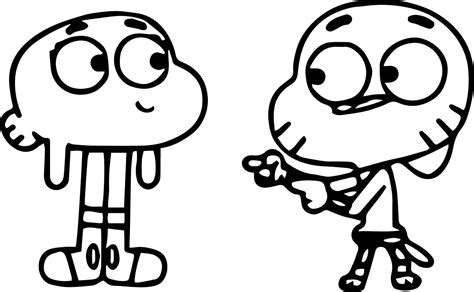 Dibujos De Gumball Para Colorear Wonder Day