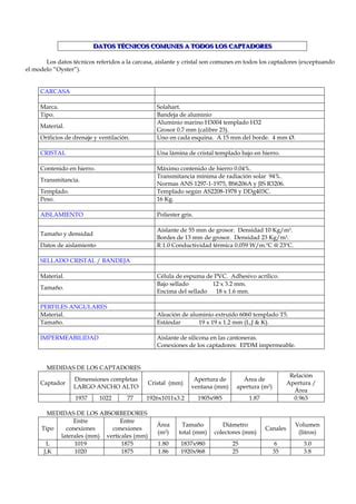 Catálogo Técnico Saclima Colectores Planos Solahart 2001 2002 PDF