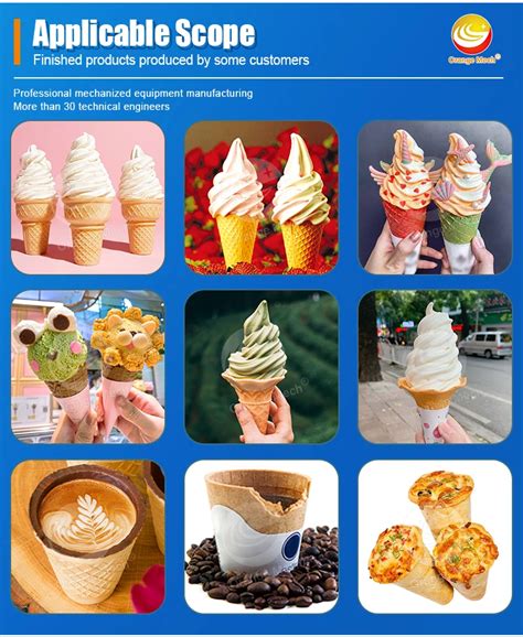 Orme Edible Cup Ice Cream Waffle Cone Small Shape Machine Of Production