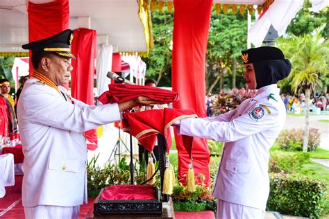 Upacara Pengibaran Bendera Merah Putih Pada Peringatan Hari Ulang Tahun Hut Ke 78 Kemerdekaan