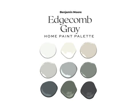 Benjamin Moore Edgecomb Gray Color Palette Whole House Paint Colors