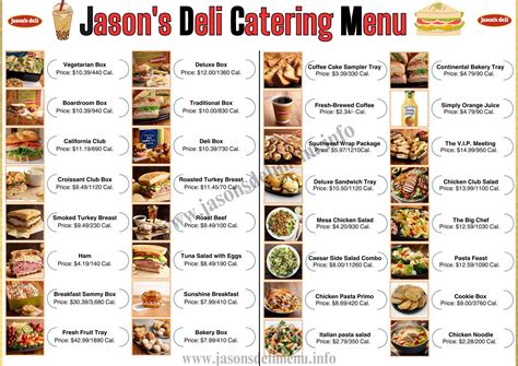 Jason's Deli Catering Menu [ Updated August 2024 ]
