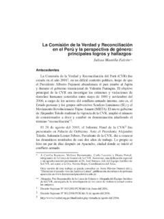 La Comisión de la Verdad y Reconciliación en el Perú y la la