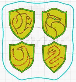 printable hogwarts house crests 3d models 【 STLFinder