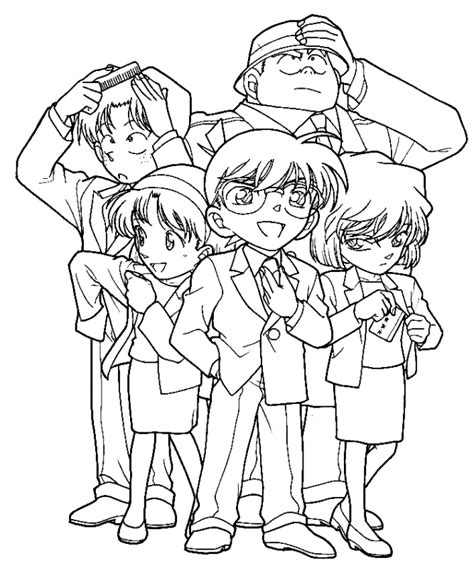 Dibujos Para Colorear De Detective Conan Y Pintar Im Genes Para