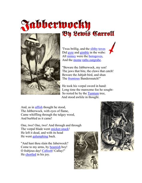 GRAMMAR JABBERWOCKY POEM