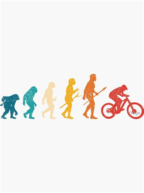 Evolution Downhill Mountain Bike Biker MTB Biking Sticker By Yanyo