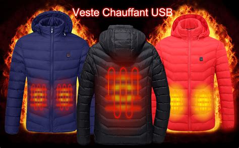 Sidiou Group Veste Chauffante électrique Homme et Femme Veste Chauffant