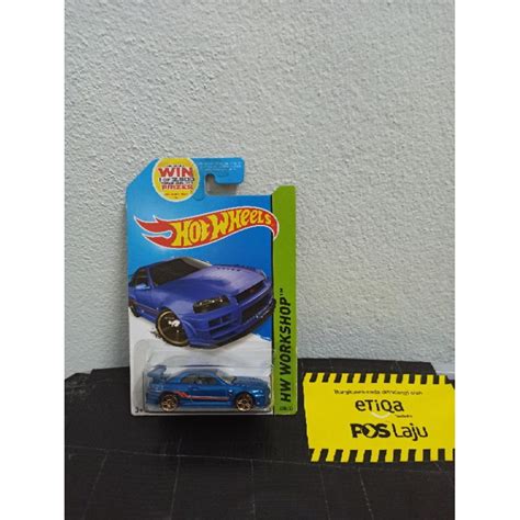 HOT WHEELS NISSAN SKYLINE GTR R34 BLUE Shopee Malaysia
