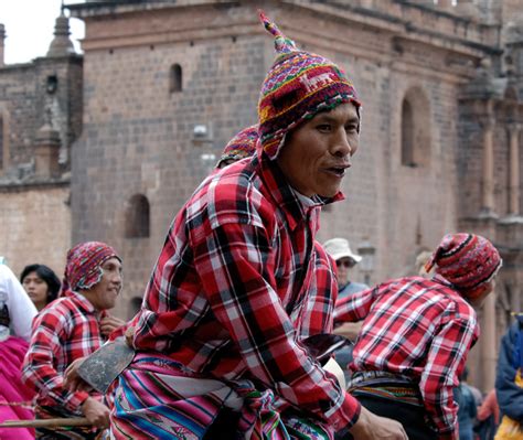 Photos Of Cuzco Peru Men Wearing Colorful Traditional Costumes Cusco