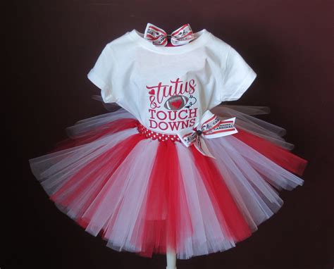 Tutus And Touch Downs Red And White Tutu Red And White Football Tutu