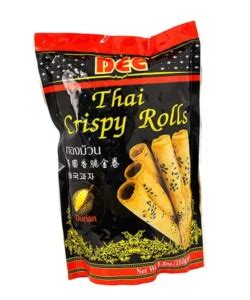 DEE CRISPY ROLLS DURIAN FLAVOUR 150G ทองมวน ทเรยน ChokDee Thai