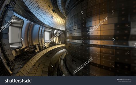 Fusion Reactor Tokamak Reaction Chamber Fusion Stock Illustration