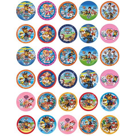 Buy 30 X Pre Cut Paw Patrol Edible Wafer Cupcake Toppers Cake Decoration Online At Desertcartuae