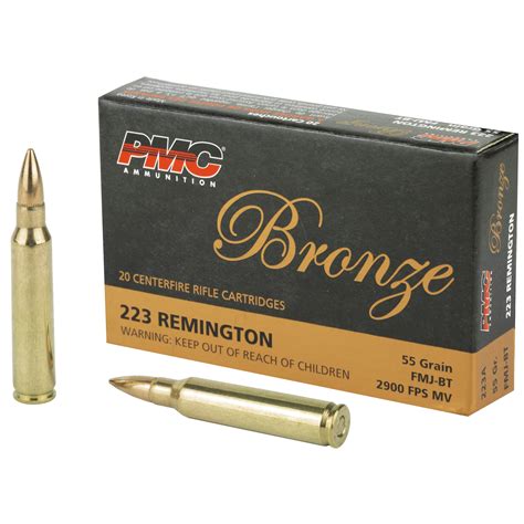 PMC Bronze 55 Grain FMJ BT 223 REM Element Armament