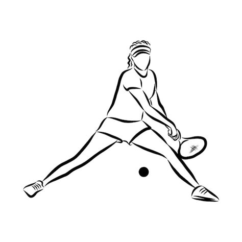 Ilustraci N Del Jugador De Tenis Con Pelota Y Raqueta Aislado Vector