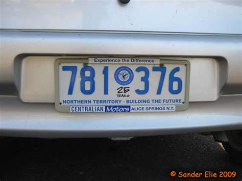 €uroplates License Plates Oceania Australia Northern Territory