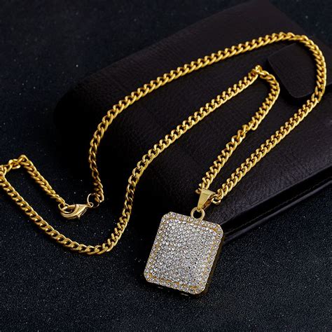 Wholesale Gold Cuba Chain Hip Hop Long Pendant Necklace Men Women