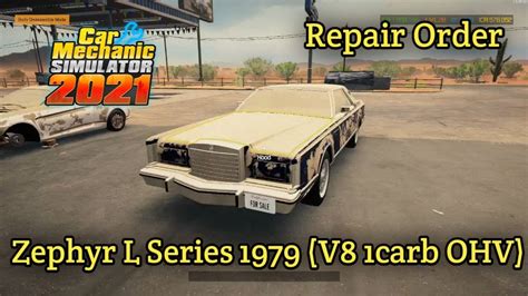 Repair Order Zephyr L Series V Carb Ohv Car Mechanic