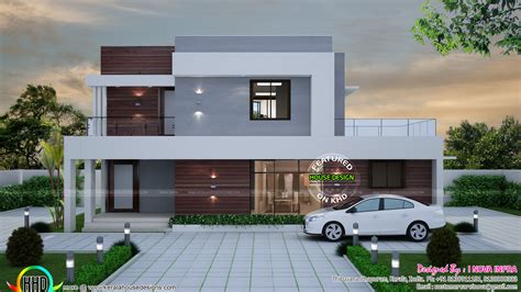 Contemporary 4 Bedroom House Architectutre Kerala Home Design And Floor Plans