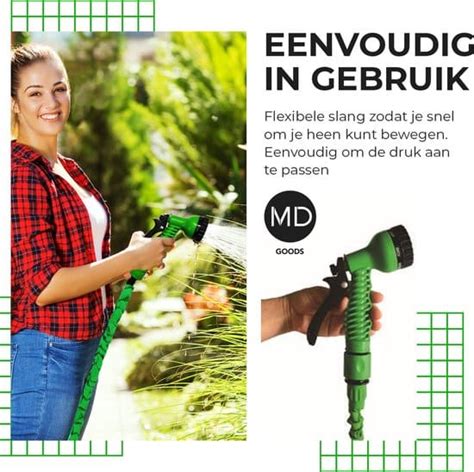 Uitrekbare Tuinslang Tot Meter Van Md Goods Tuinsproeier Tuin