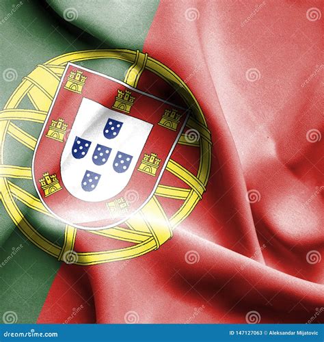 Bandeira De Ondula o De Portugal Ilustração Stock Ilustração de