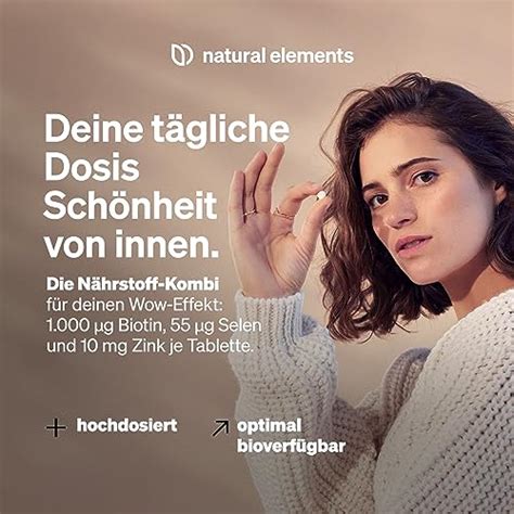 Biotin Selen Zink für Haut Haare Nägel 365 vegane