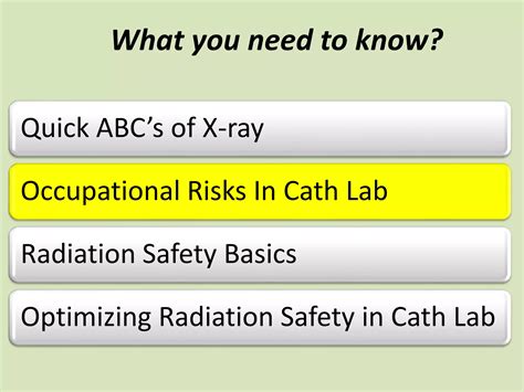 Radiation Safety In The Cath Lab PPT