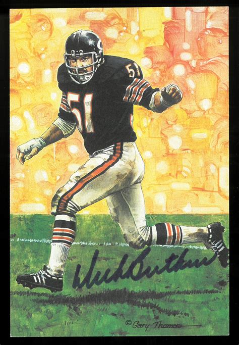 Lot Detail Dick Butkus Autographed Glac Postcard