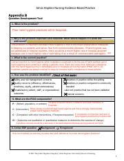 Appendix B Question Development Tool Pdf Johns Hopkins Nursing