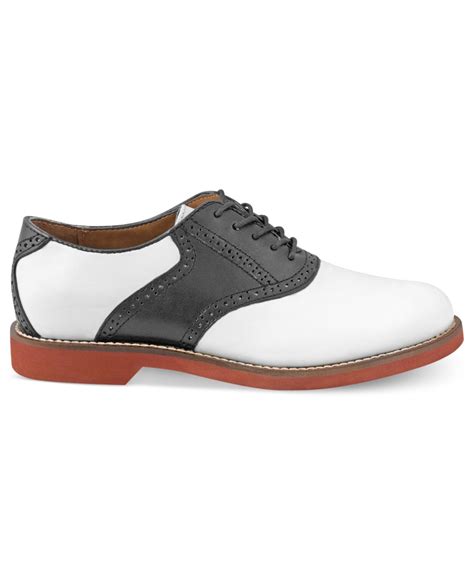 Lyst G H Bass And Co Bass Burlington Plain Toe Saddle Shoes In White For Men