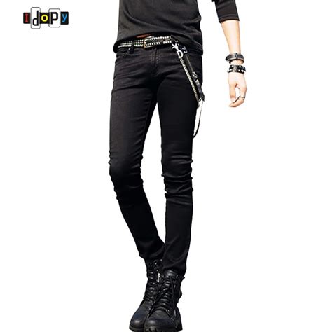 Idopy calça masculina de designer coreano calça jeans de corte slim