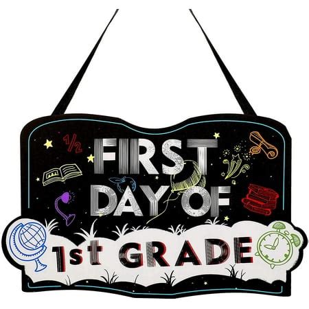 First Day of School Chalkboard Sign Back to School Hanging Wooden Board ...