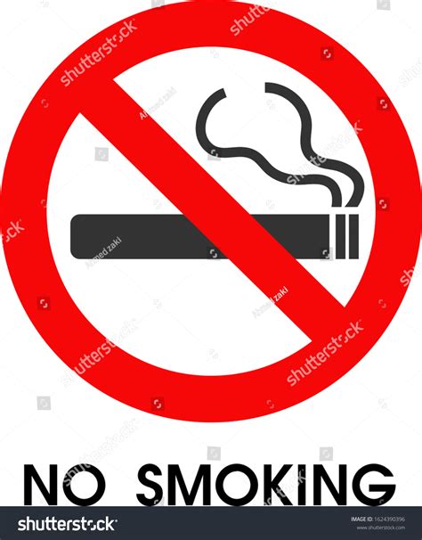 Smoking Prohibited Sign On White Background Stock Vector (Royalty Free ...