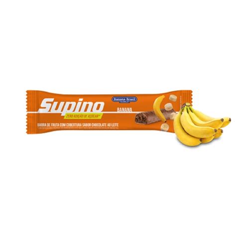 Barra De Fruta Supino Zero Acucar Banana Chocolate Ao Leite 1 Un Banana