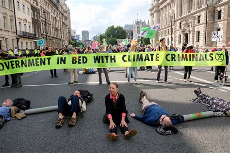 Extinction Rebellion Protest Xr Blocks Roads In Westminster During