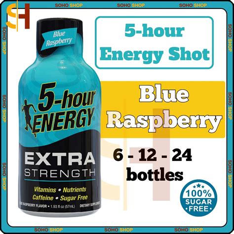 Extra Strength Blue Raspberry 5 Hour Energy Shot 193 Fl Ozea Pack Of 6 12 24 Ebay