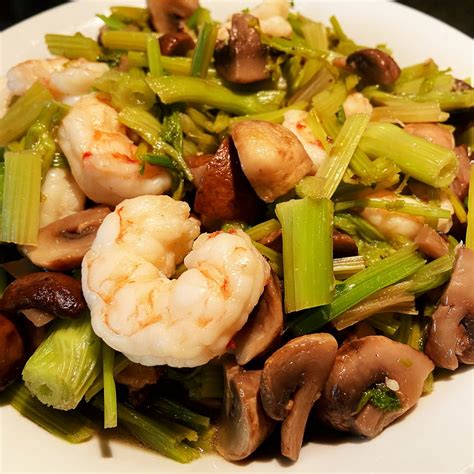 Super Easy Triple Delight Mushroom Celery Shrimp Airgo Recipes By Ezcuisine