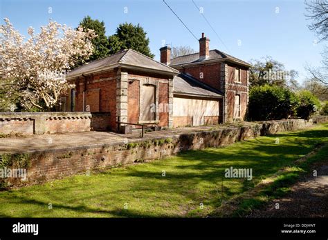 Disused railway station, Clare Country Park, Clare Suffolk UK Stock ...