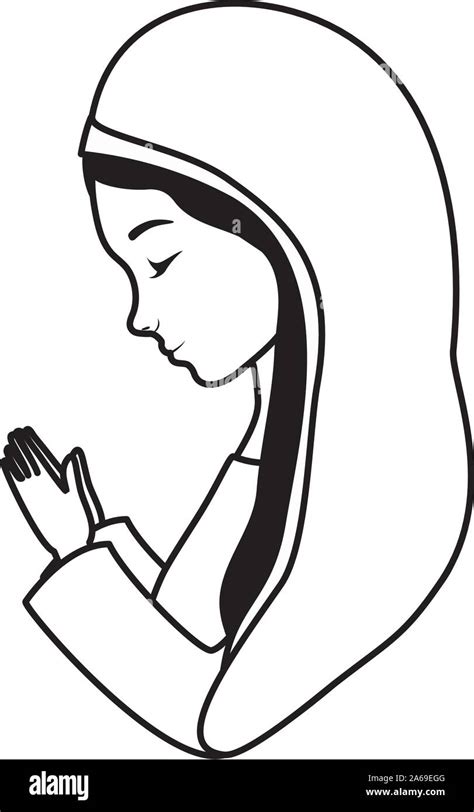 Cute Mary Virgin Manger Characters Stock Vector Image And Art Alamy