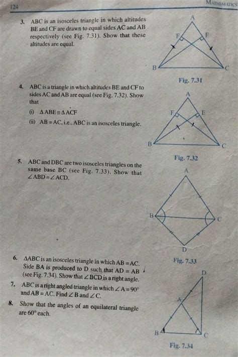 Abc Is An Isosceles Triangle In Which Altitudes Be And Cf Are Drawn To