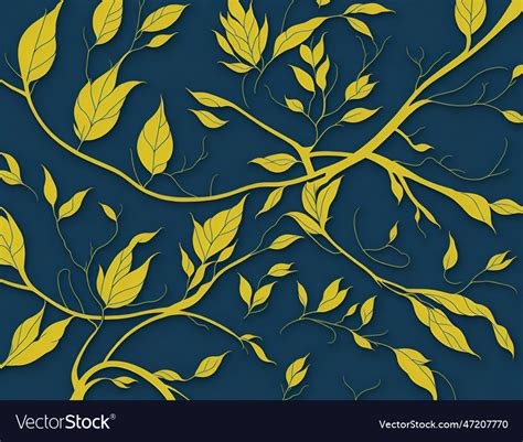 Yellow autumn leaves background Royalty Free Vector Image