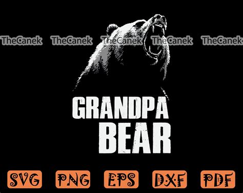 Grandpa Bear Svg Grandpa Svg Fathers Day Svg Cricut Etsy